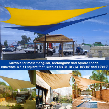 24pcs Sun Shade Sail Hardware Kit Heavy Duty Camping Tent Stainless Steel Sun Shade Sail Install Attachment Set Awning Accessory