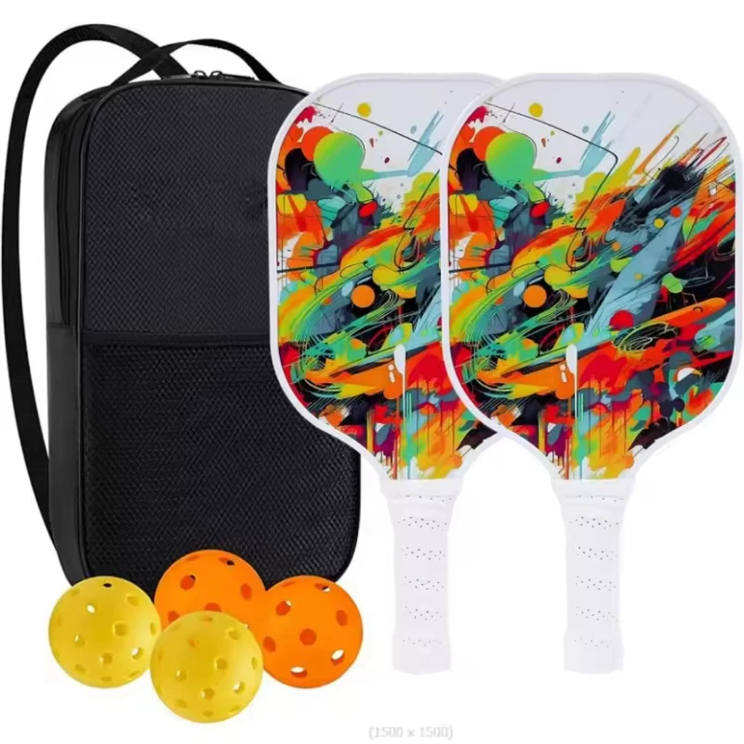 Pickleball Paddles USAPA Approved Set Rackets Honeycomb Core 4 Balls Portable Racquet Cover Carrying Bag Gift Kit Indoor Outdoor