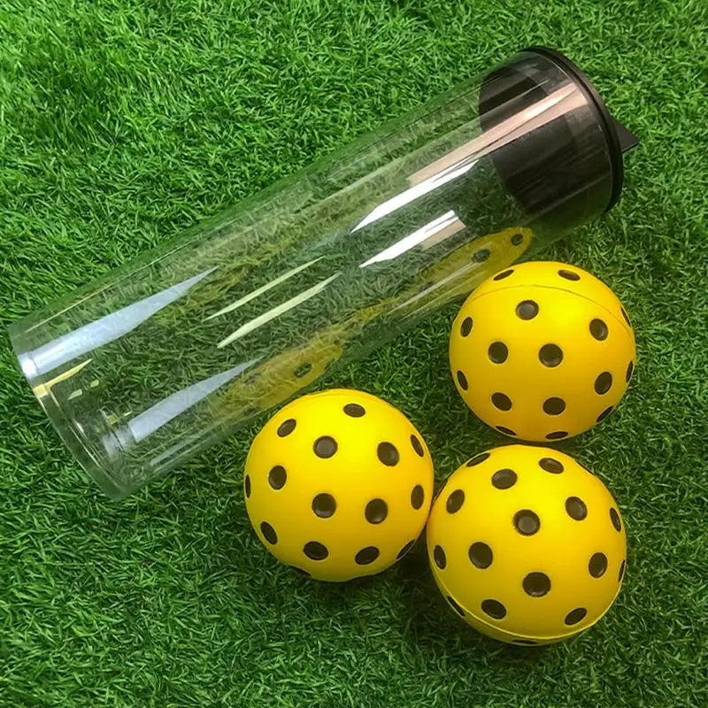 Pickleball Practice Balls Low Noise Training Paddle Ball Includes 3 Balls And Tube Entertainment For Competition And Practice