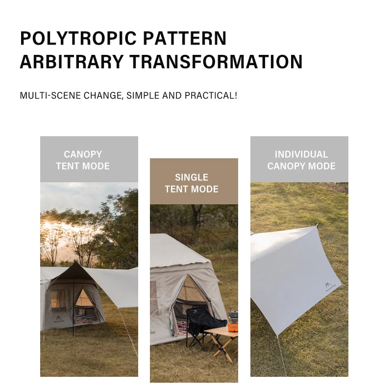 Outdoor Camping 3-4 Person Portable Waterproof Family Awning Beach Tent Quick Opening Fishing Tent Picnic Park Anti-UV Shade