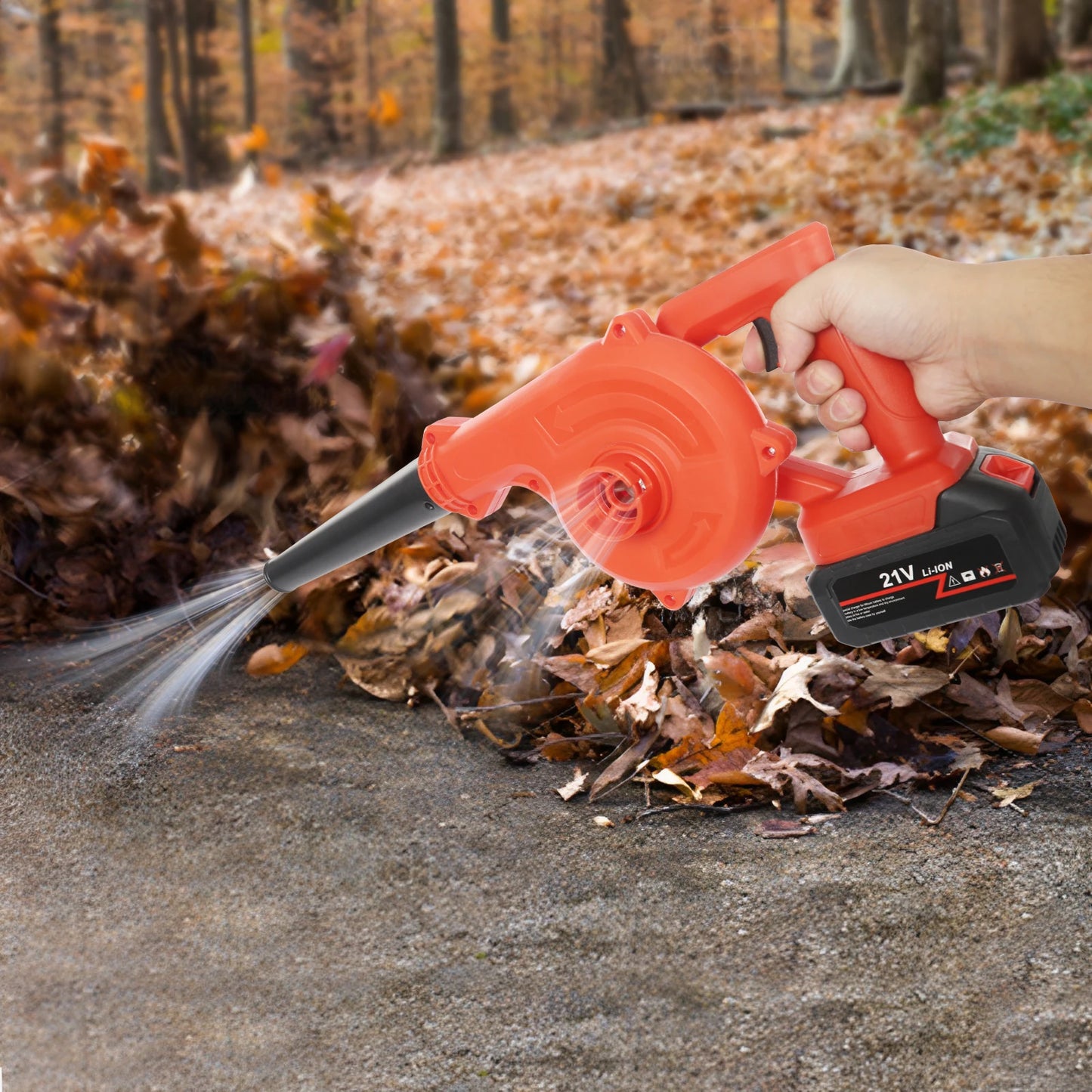 800W Electric Leaf Blower  Battery Powered Cordless Blowing Machine Adjustable for Cleaning