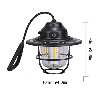 Mini LED Camping Lanterns Type-C Rechargeable Portable Hanging Tent Light 1200mAh for Hiking Fishing Emergency Light Lanterns