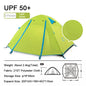 Naturehike-Outdoor Camping Tent, 2, 3, 4 Person, Double Layer Waterproof Tent for Backpacking, Hiking, Car Camping