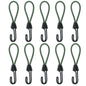 10pcs Tent Elastic Rope Cord Hook Versatile Outdoor Camping Canopy Tarp Tent Fixing Cord String Carabiner Hooks Accessories