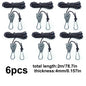 6Pcs Camping Tent Tie Down Rope Tightener Fastening Wind Rope Buckle Pulley Ratchet Hangers Awning Rope Hook