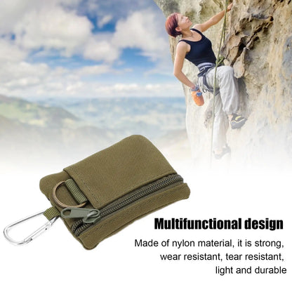 Compact Tear-Resistant Molle Pouch - Lightweight Portable Nylon Bag for outdoor Gear & Easy Access