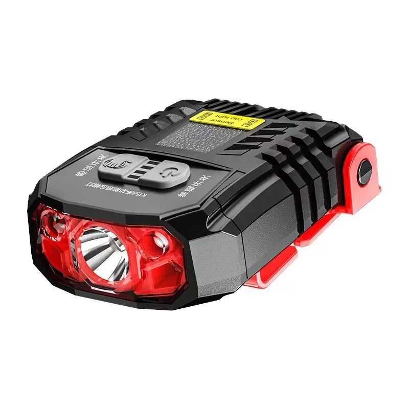 LED Strong Light Cap Clip Lamp Sensor Headlamp USB Rechargeable Waterproof Headlight Camping Hiking Fishing Emergency Work Light