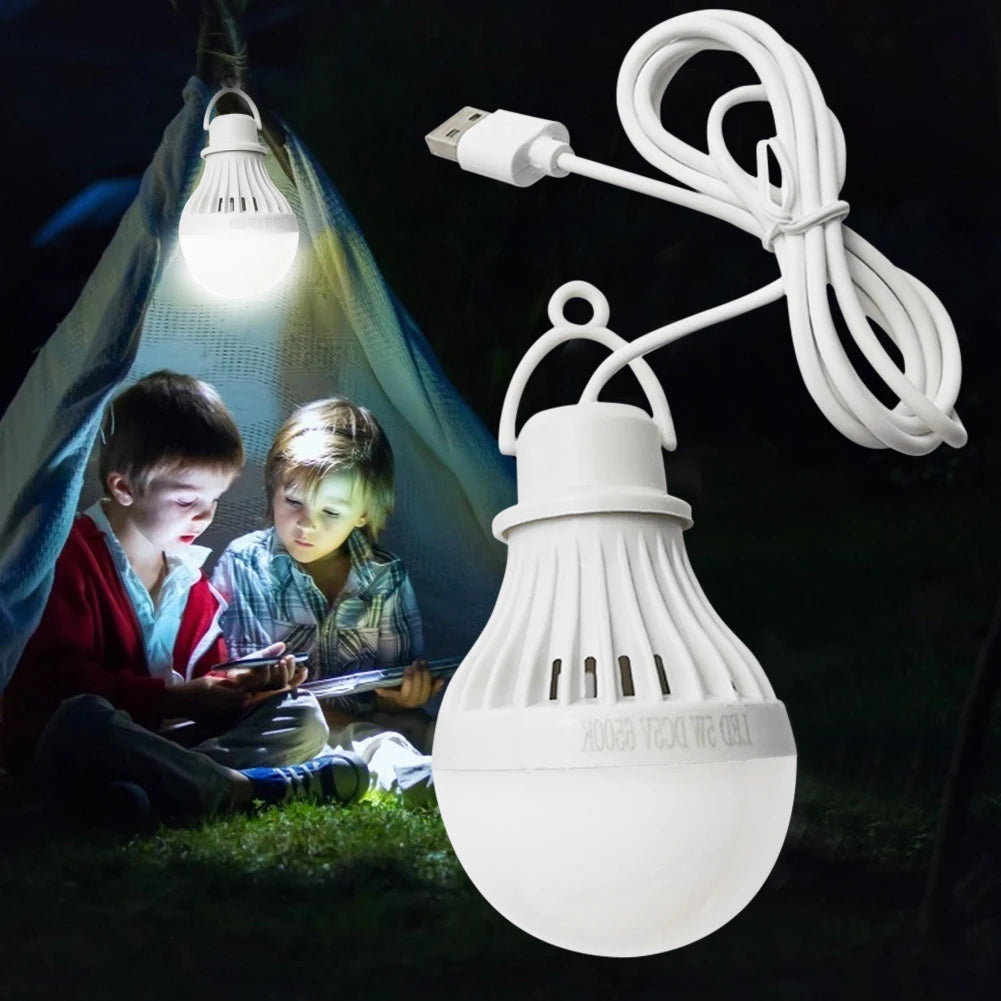 1/2pcs Portable Lantern Camp Lights USB Bulb 5W/7W Power Outdoor Camping Multi Tool 5V LED for Tent Camping Gear Hiking USB Lamp