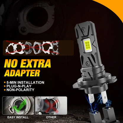 25000LM H7 LED Headlight Bulb 12pcs CSP 3570 Car Headlamp Auto Diode Lamp Canbus Mini H7 Led Bulb Turbo Light 6500K 12V