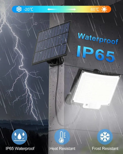 Solar Flood Lights Outdoor 106/318 LED Solar Motion Lights Remote Solar Security Lights Wall Lights Waterproof 3 Modes Garden