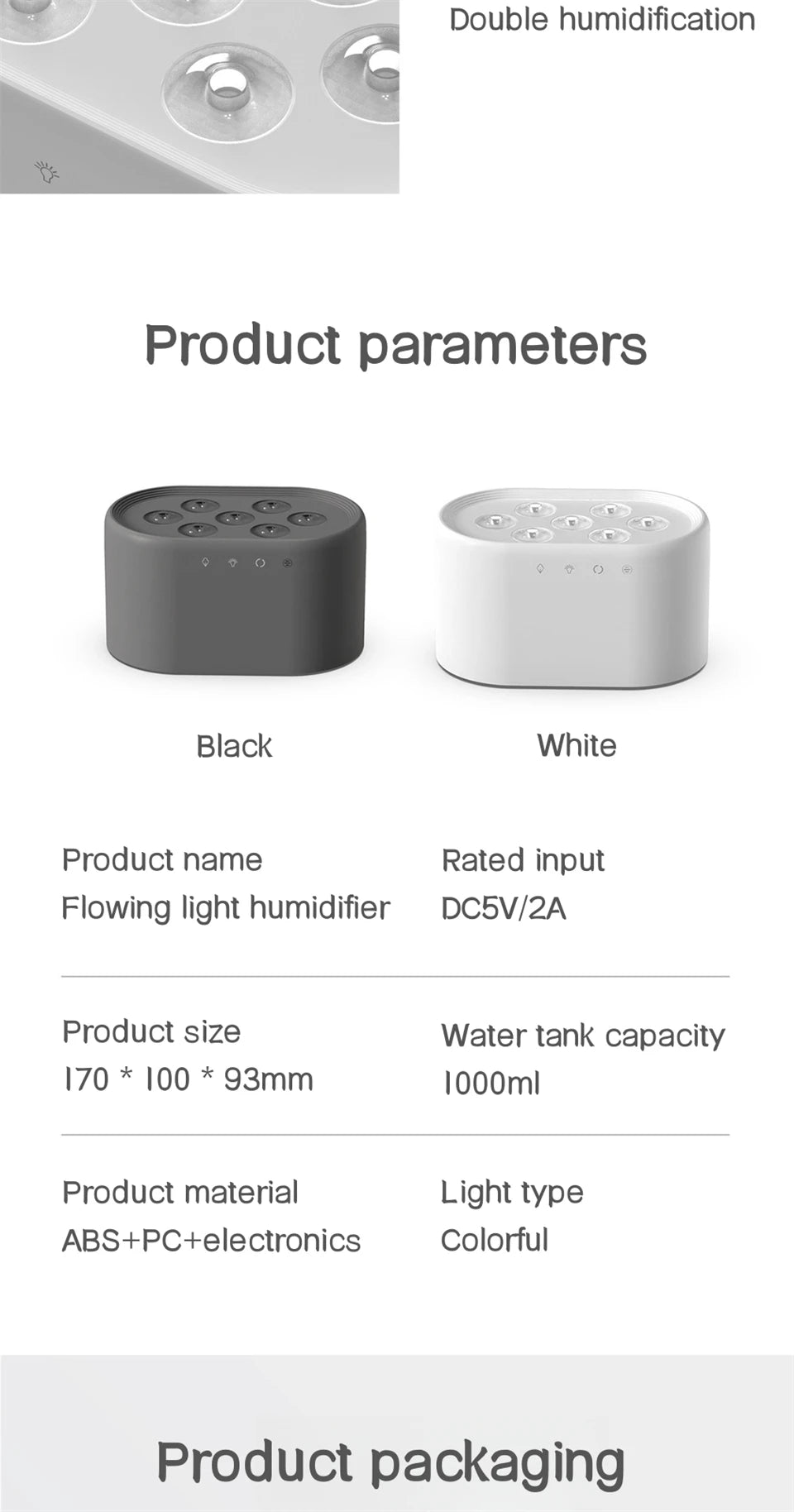 Heavy Fog 7 Spray Nozzles Aroma Humidifier USB Electric Aroma Air Purifier with Pickup Light Sound Control Mist Air Humidifier