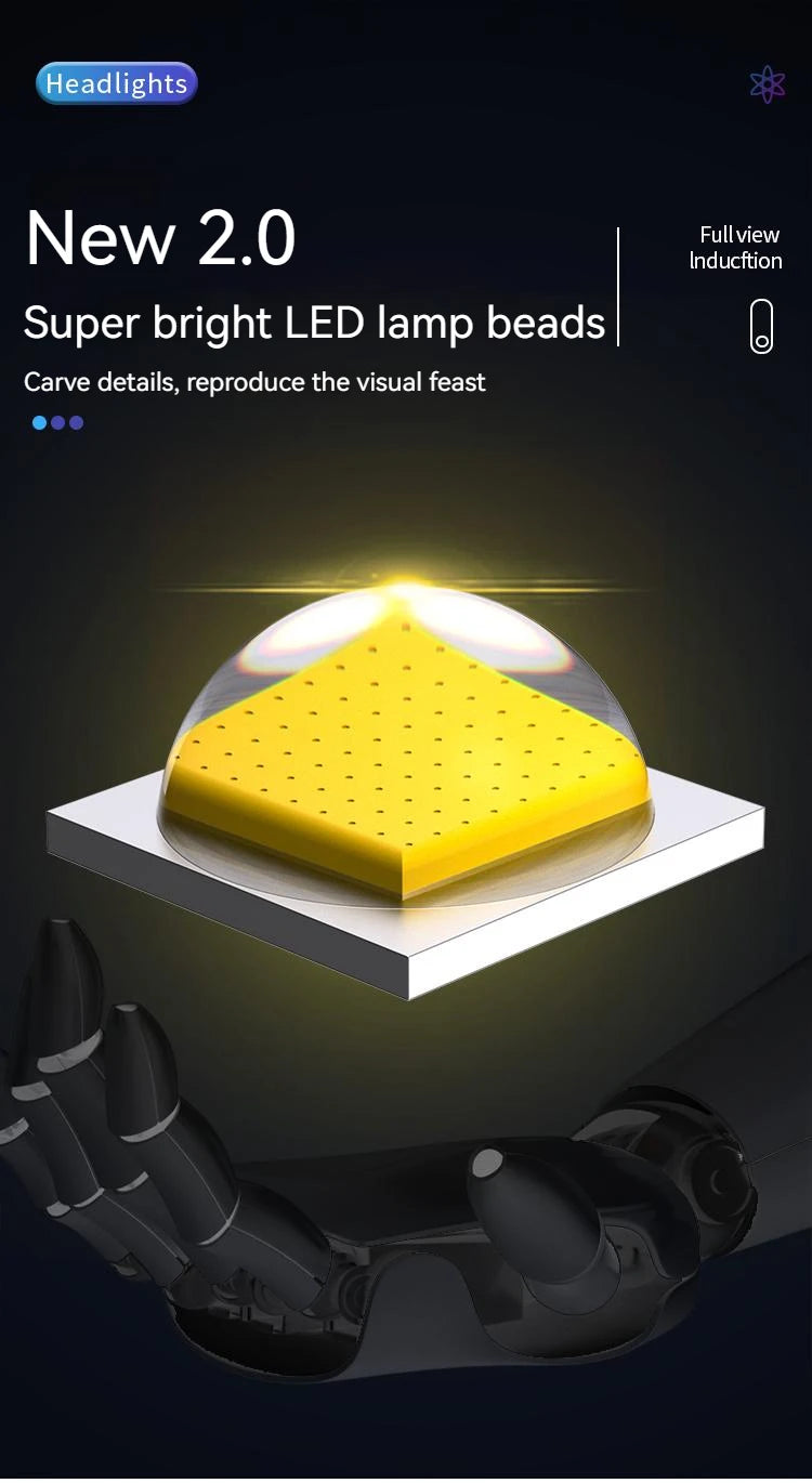 Mini Strong 5LED Headlamp Motion Sensor Headlight Outdoor Camping Fishing USB Rechargerable Portable Flashlight Head Lamp