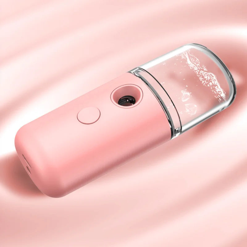 Portable Mini Air Humidifier Nano Face Steamer Facial Sprayer USB Rechargeable Nano Spray Hydry Apparatus Cold Spray Apparatus
