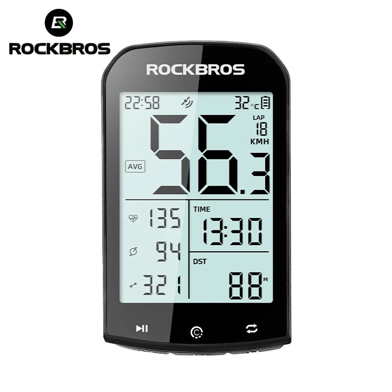 ROCKBROS M1 GPS Bicycle Computer Bluetooth 5.0 ANT+ Wireless Speedometer MTB Road Bike Ciclismo Speed Meter for Garmin Zwift