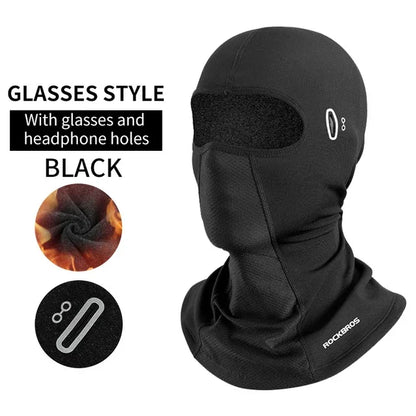 ROCKBROS Keep Warm Balaclava Winter Women Men's Motorcycle Bike Helmet Inner Cap Cycling Skiing Face Mask Thermal Windproof Hat