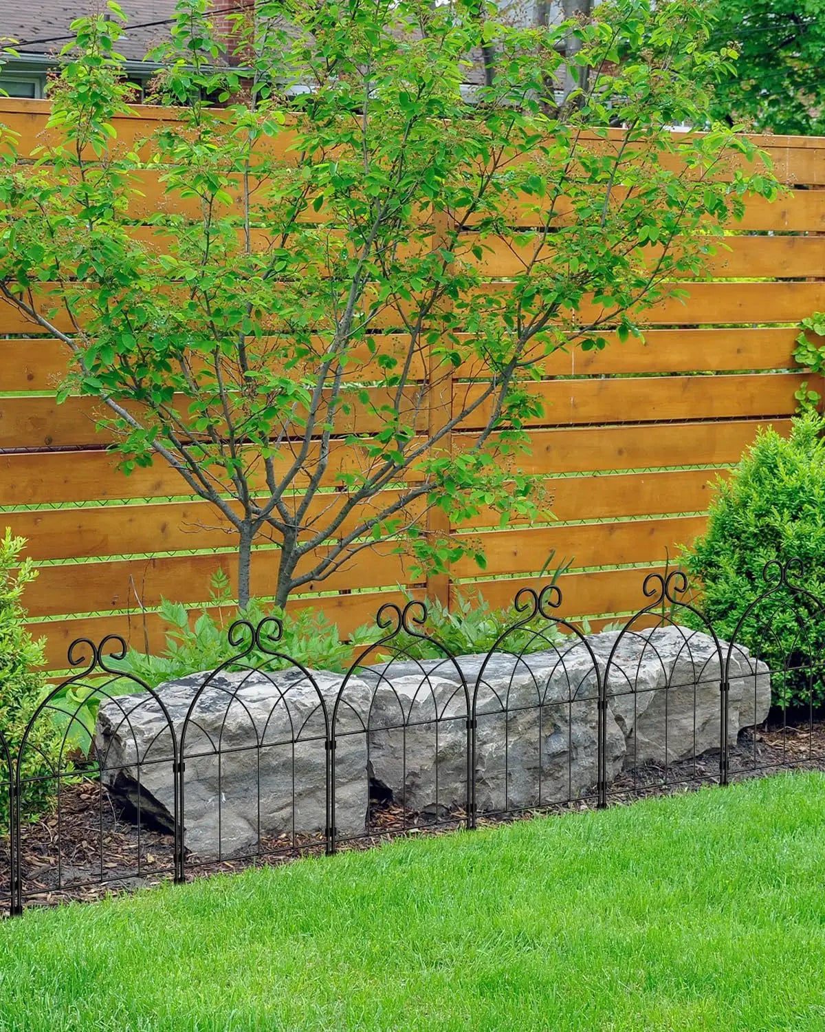 Rustproof Metal No Dig Fencing Border,Small Animal Barrier Fence, Flower Edging Panels for Landscape Patio Yard Outdoor Decor