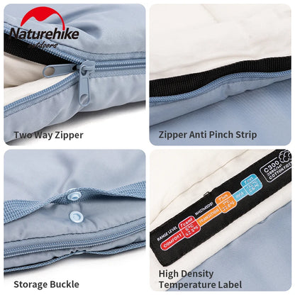 Naturehike Ultralight Outdoor Kids Cotton Sleeping Bag Portable Travel Camping Lengthen Splicing Children Envelope Lazy Bag