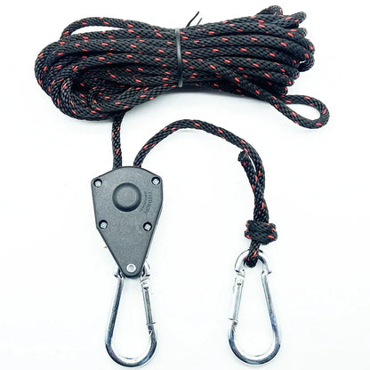 6Pcs Camping Tent Tie Down Rope Tightener Fastening Wind Rope Buckle Pulley Ratchet Hangers Awning Rope Hook