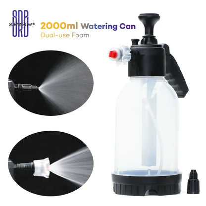 Continuous Hand Pump Pressure Sprayer, Hand held Garden Sprayer for Home, Lawn, Garden, Car Detailing and More, 2 L / 0.5 Gallon