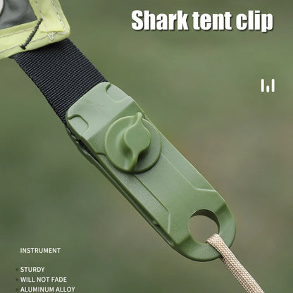 10 PCS Tent Crocodile Clip Tents Awning Wind Rope Clamp Plastic Clip Inverted Hook Design Bite Fastening for Outdoor Camping