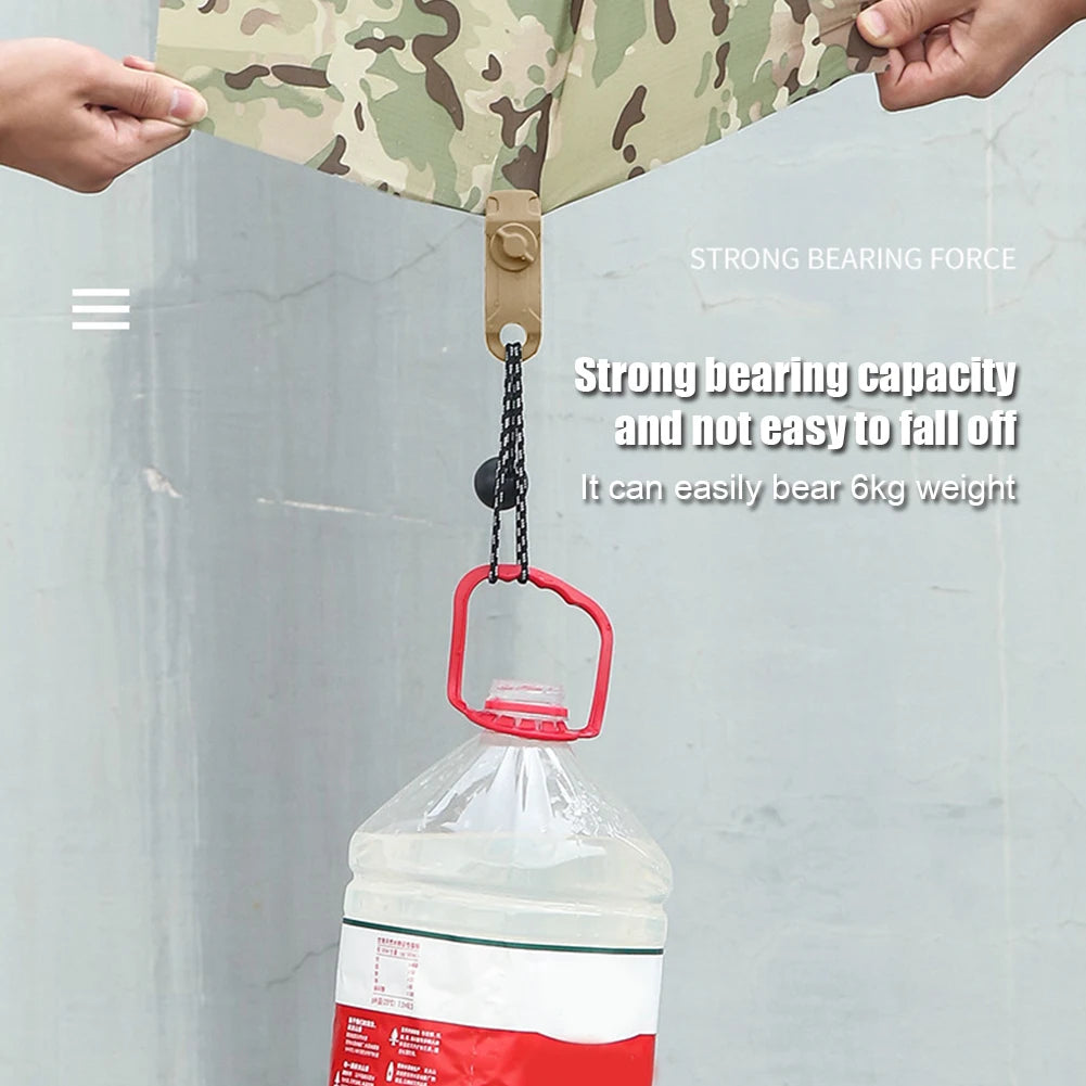 10 PCS Tent Crocodile Clip Tents Awning Wind Rope Clamp Plastic Clip Inverted Hook Design Bite Fastening for Outdoor Camping