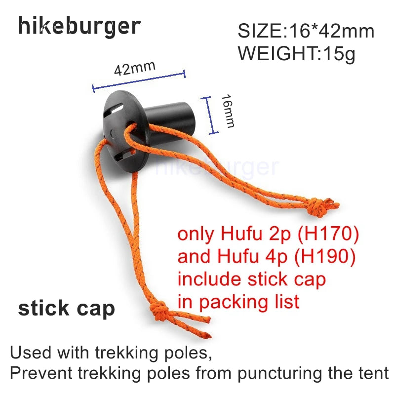 Knot 860g Ultralight Camping Rodless Pyramid Tent 4-8 Person Large Tarp 20D Nylon Both Sides Silicon Coating Outdoor Hikeburger