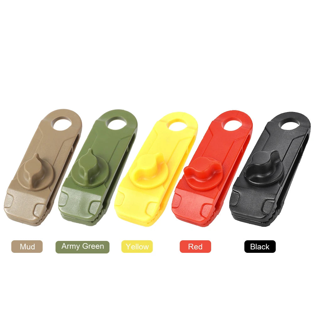 10 PCS Tent Crocodile Clip Tents Awning Wind Rope Clamp Plastic Clip Inverted Hook Design Bite Fastening for Outdoor Camping