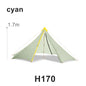 Knot 860g Ultralight Camping Rodless Pyramid Tent 4-8 Person Large Tarp 20D Nylon Both Sides Silicon Coating Outdoor Hikeburger