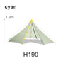 Knot 860g Ultralight Camping Rodless Pyramid Tent 4-8 Person Large Tarp 20D Nylon Both Sides Silicon Coating Outdoor Hikeburger