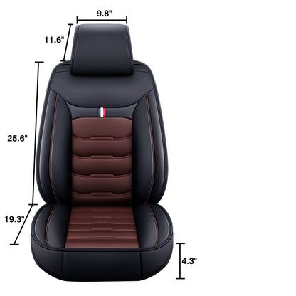 Full Set Leather Car Seat Cover 5-Seat Front + Rear Protectors For Toyota RAV4